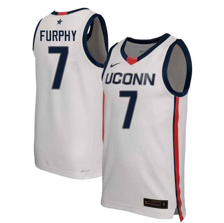 Uconn Huskies #7 Jacob Furphy College Basketball Jersey Stitched-Alternater White
